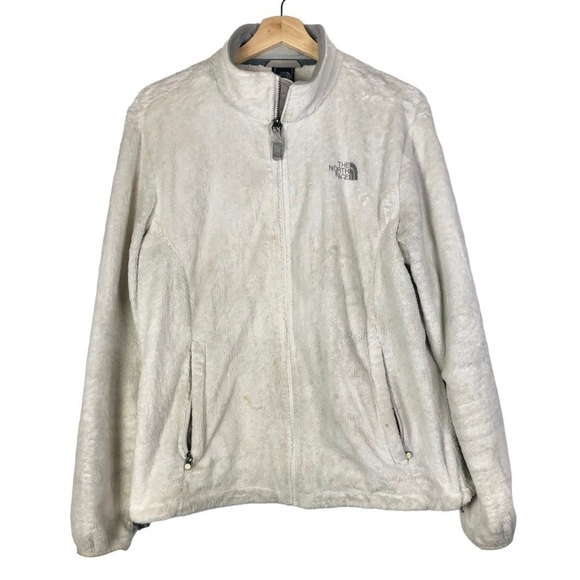 The North Face White Osito Fleece Full Zip Jacket L - Picture 1 of 8